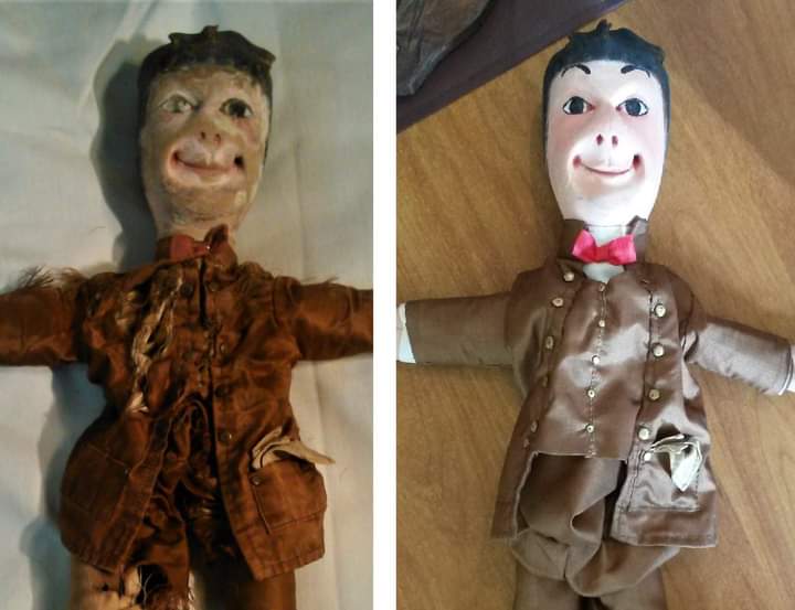 Restauration d'une marionnette Guignol